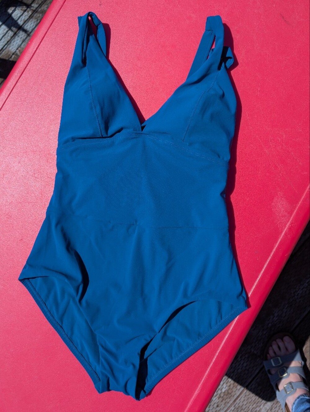 Amoressa Bethany Strappy One-Piece Swimsuit In "Sterling Grey" (Blue/Teal)